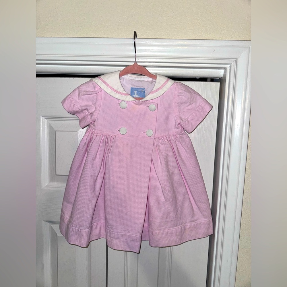 Katie Company Pink Baby Dress with White Collar